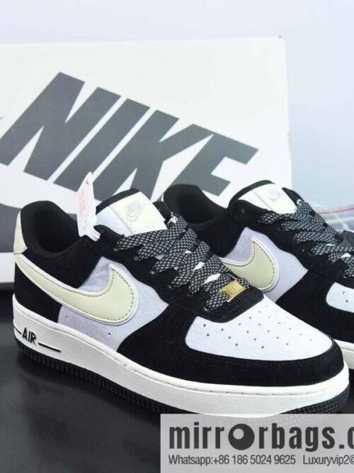 wsxc1679143986431_4-800x800rgblbmfyuyp30411_20250716032531.jpg NIke Air Force 1 \'07 Low Air Force One, low top, black and gray suede, cream, item number: DE0023 806
