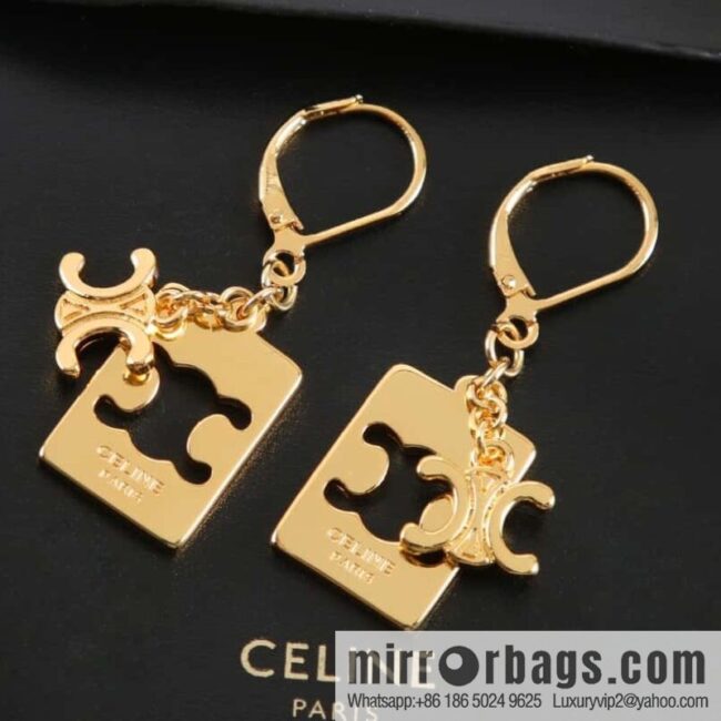 New Celine fringed Arc de Triomphe earrings