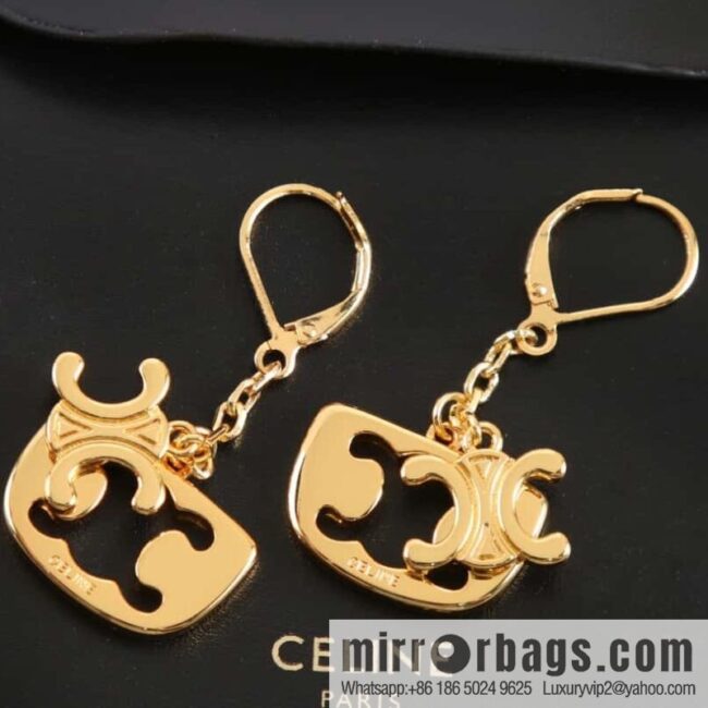 New Celine fringed Arc de Triomphe earrings