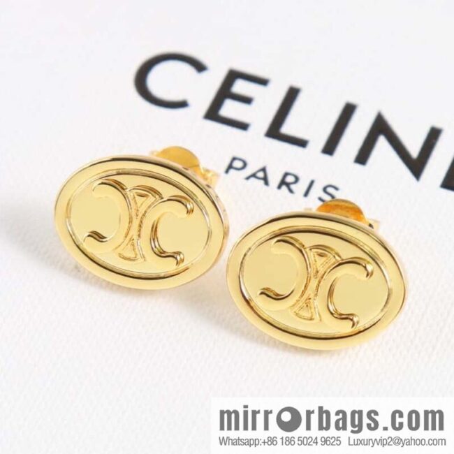 New ☑️ Celine Oval Arc de Triomphe earrings