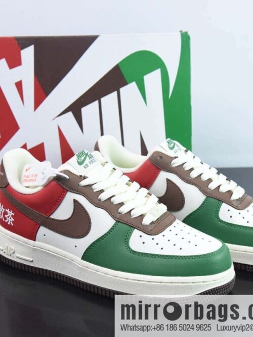 wsxc1680266818072_4-800x800wdeylzdestl22720_20250716021938.jpg Air Force 1 07 LV8 Low \"Green/White/Red\" Air Force One \"leather (fabric) green red white brown tea\" Item number: YH8569-123