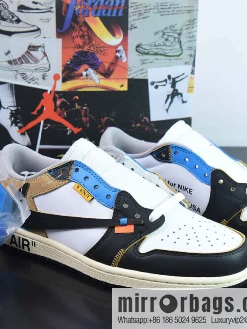 wsxc1680783869513_4-800x80030cjie2oaer22108_20250716021344.jpg Union LA x Off-White x Nike Air Jordan 1 Low OG \"GOAT LOWS\" AJ1 \"OW Black & White Blue Barb\" CZ0790-108