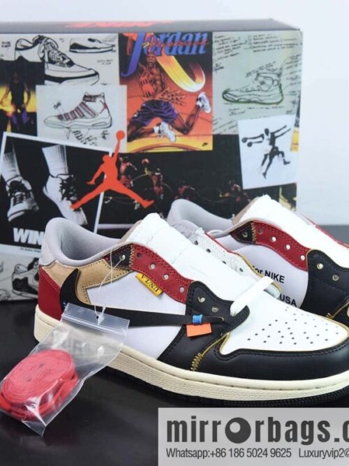wsxc1680783870301_4-800x800kfvf2wejqsy22097_20250716021338.jpg Off-White x Nike Air Jordan 1 Low OG \"GOAT LOWS\" AJ1 \"OW Black and White Red Barb\" CZ0790-107