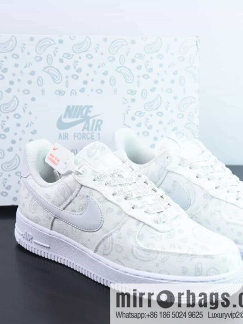 wsxc1681302216844_4-800x800kcc50rwakg118650_20250716014230.jpg NK Air Force 1 \'07 white cashew flower cloth surface, Air Force No. 1 low-top casual board shoes, item number: DG2296-088