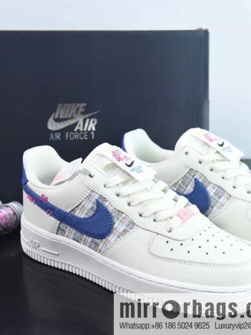 wsxc1681302223147_4-800x800rnm2rlddeci18606_20250716014207.jpg Air Force 1 Low Air Force One low-top versatile casual sports shoes, letter hook, white and blue canvas hook, item number: FJ7740 141