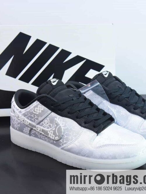 wsxc1682081446066_4-800x800flz0hxomyb514558_20250716010534.jpg Nike SB Dunk Low \"20th Anniversary/White Silk\" Slam Dunk Series Low Top Casual Sports Skateboard Shoes \"Joint Lightning Silk White and Black Scratch\" FN0315-110