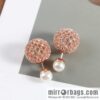 New ☑️ DIOR full diamond pearl stud earrings