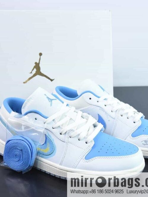wsxc1685025222328_4-800x800wlottin3lcz3101_20250715232144.jpg Air Jordan 1 Low \"Born To Fly\" Joe 1 Vintage Low Top Board Shoes \"Blue and White Flame\" FJ7219-441