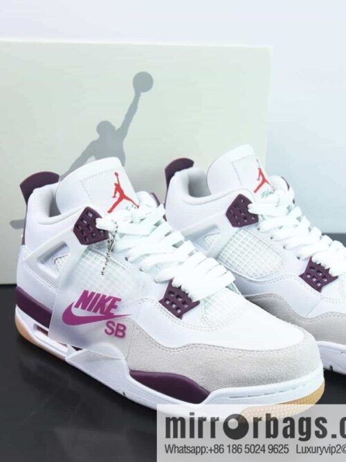 wsxc1685631567284_4-800x800sj5rpr1athy209128_20250709083857.jpg Nike SB x Air Jordan 4 AJ4 Pine Green SB joint white purple sneakers Part Number: DR5415-500