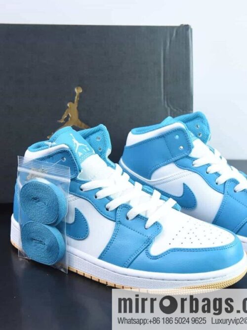 wsxc1688740842455_4-800x800zgm0jek5bae200499_20250709044946.jpg Air Jordan 1 MID AJ1 Zhongbang Classic Vintage Cultural Leisure Sports Basketball Shoes \"White Lake Blue\" Item Number: DQ8426-400