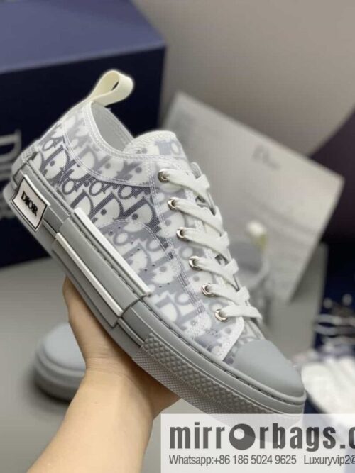 wsxc1689520329573_4-800x800gu3vy1hbz4d197175_20250709031652.jpg Dior Unisex low-top shoes with clear mesh fabric inserts and grey Oblique printed canvas