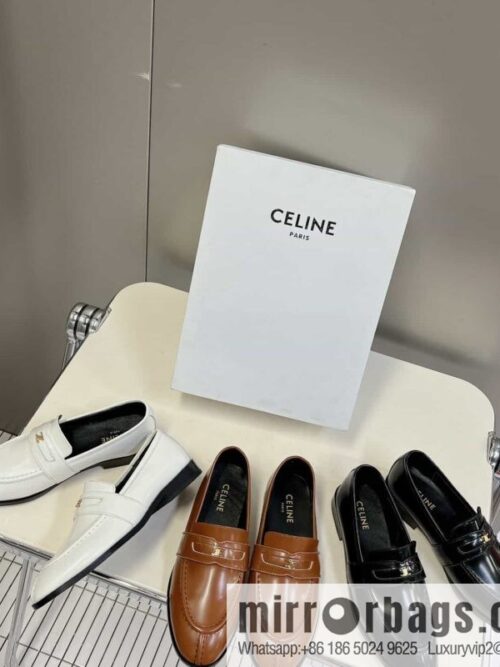 wsxc1690205840596_0-800x800imi2nopu04b193665_20250709012912.jpg CELINEl Celine loafers Caesar door buckle series casual small leather shoes