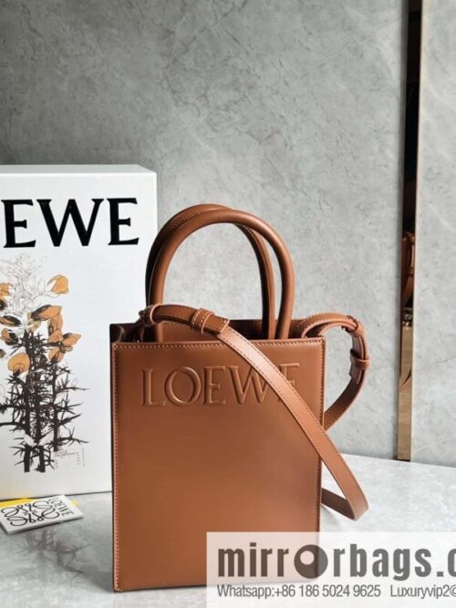 LOEWE latest show A5 tote music small tote bag 0691 brown
