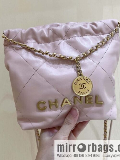 wsxc1691683020562_0-800x800x0vkot2wrb579258_20250719074410.jpg CHANEL 23S spring and summer series mini 22 bags AS3980 pink/gold buckle