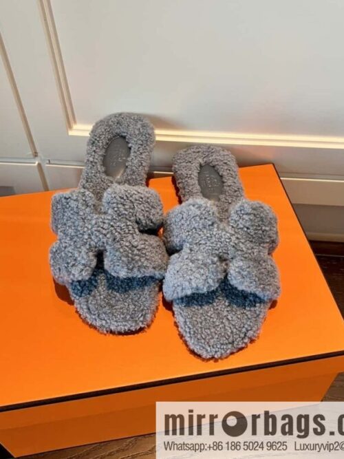 wsxc1692190807634_0-800x8004rc2afoz4lt185574_20250708211901.jpg HERMES Hermès 2022 Teddy model Italy Europe imported lamb wool women\'s sandals