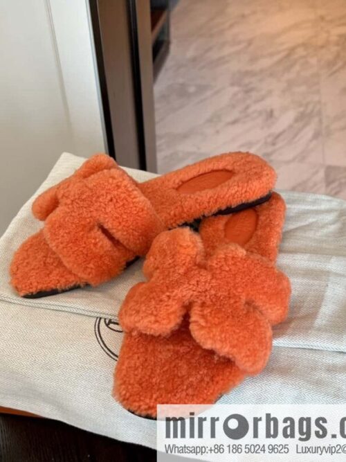 wsxc1692190810763_0-800x800i3glchgdmsv185563_20250708211839.jpg HERMES Hermès 2022 Teddy model Italy Europe imported lamb wool women\'s sandals