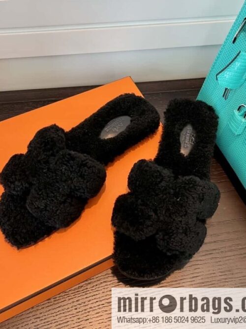 wsxc1692190813921_0-800x800d2xqqrtcvsy185552_20250708211817.jpg HERMES Hermès 2022 Teddy model Italy Europe imported lamb wool women\'s sandals