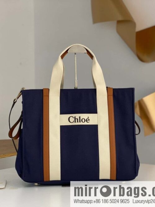 wsxc1692285272576_0-800x800pvc3yt5wowi70514_20250719030243.jpg 2023S Chloe KIDS Mother and Child Bag 40CM Navy Blue with Brown