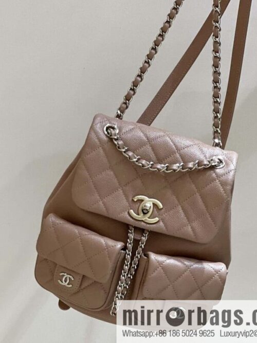 wsxc1693061569885_1-800x800lnm2kpren2d66760_20250719021329.jpg CHANEL 23P spring and summer trailer series, lychee leather duma double backpack AS3787