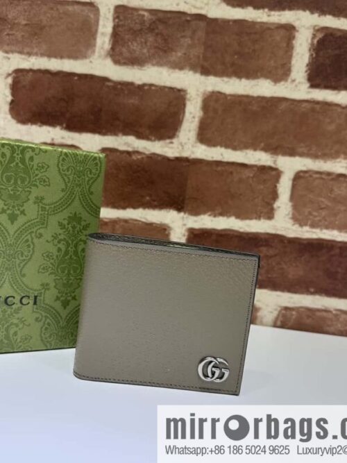wsxc1696265704858_0-800x800frarvng2hgh50208_20250718042623.jpg GUCCI GG Marmont series leather (fabric) double fold wallet 428726 elephant gray pig pattern
