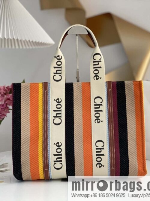 wsxc1696609549973_0-800x800ezuklfsp5ne49647_20250718041927.jpg Chloe Rainbow 🌈 Woody Tote Bag, Large 45CM