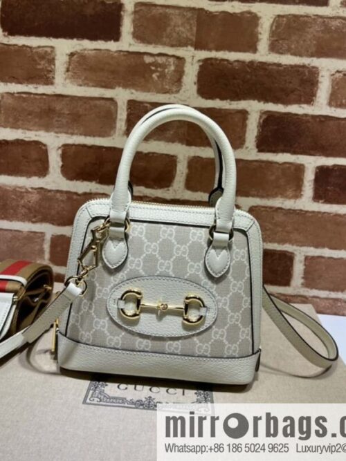 wsxc1697316519338_0-800x800cmpf5ncg5xw42966_20250718024723.jpg GUCCI Gucci horse buckle 1955 series GG mini handbag 677212m glue/beige leather