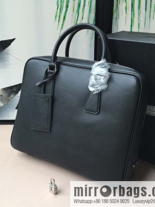 wsxc1697817675002_0egahvgxckx340471_20250718021539.jpg PRADA imported cross pattern leather briefcase 2VE0305 black