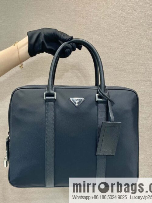 wsxc1698253861350_0-800x800l3mvhrbv50339451_20250718020643.jpg PRADA Saffiano leather and nylon briefcase 2VE871B