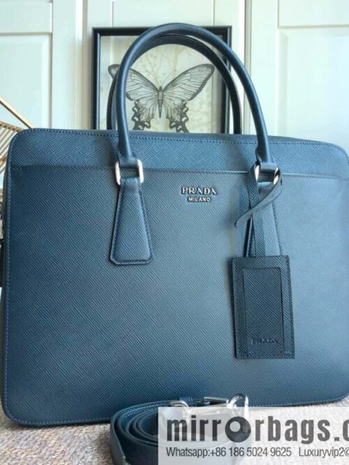 wsxc1698681113300_0-800x800bpzadtc3gaf36694_20250716042656.jpg PRADA Prada imported original thick cross pattern new men\'s bag 2VE368 loose word label/blue