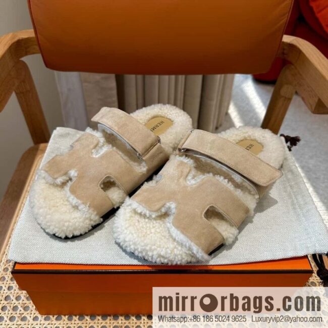 wsxc1708968894939_1-800x800jnch1fspsxr122212_20250702164657.jpg Hermès plush second uncle shoes Chypre sandals