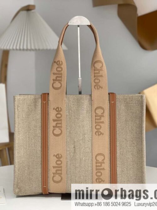 wsxc1712400210072_0-800x800ithis0bqwxo2209_20250715231315.jpg Chloe Woody Linen with Pitot Bag, Orange Large 45CM