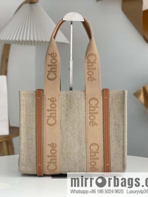 wsxc1712400421863_0-800x800zzycbbaaeht2198_20250715231307.jpg Chloe Woody Linen with Pitot Bag, Orange Medium 37CM