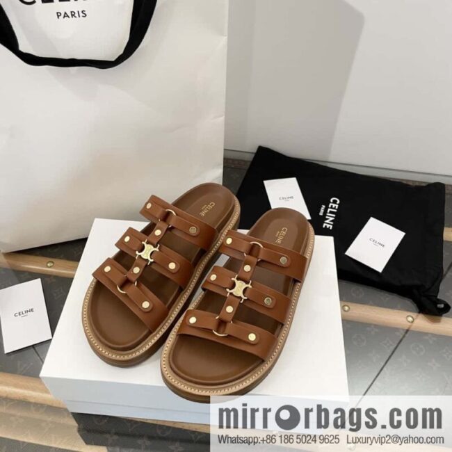 CELINE Roman Arc de Triomphe Platform Sandals