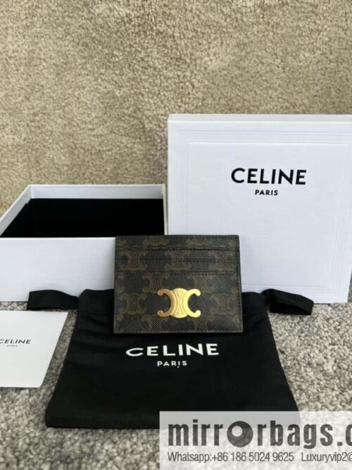 wsxc1716996968971_0-800x800tylt2akycef198821_20250709040350.jpg CELINE TRIOMPHE logo printed card holder 10L832 old color