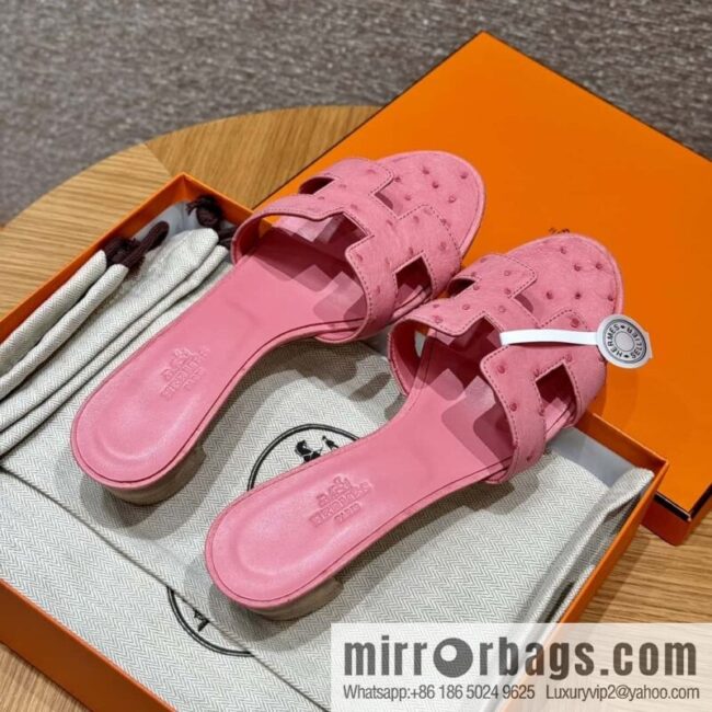 wsxc1717001462489_0-800x8004fttubzlfkd80338_20250701185002.jpg Hermès 185 Oasis High Heel Sandals, Bubble Powder/L4/Bubble gum Ostrich 🐦/Ostrich