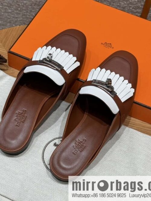 wsxc1717002396239_0-800x800jbrioinzpda80219_20250701184641.jpg Hermès 192 Royal loafers, saddle brown/34/Favue/plain white/01/Blanc suede /goatskin