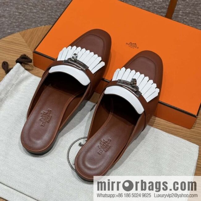 wsxc1717002396239_0-800x800jbrioinzpda80219_20250701184641.jpg Hermès 192 Royal loafers, saddle brown/34/Favue/plain white/01/Blanc suede /goatskin