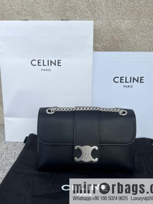 wsxc1717168075217_0-800x800evweorbo0je196262_20250709024956.jpg CELINE TEEN VICTOIRE Small soft cow leather (fabric) handbag 116593 black/silver buckle