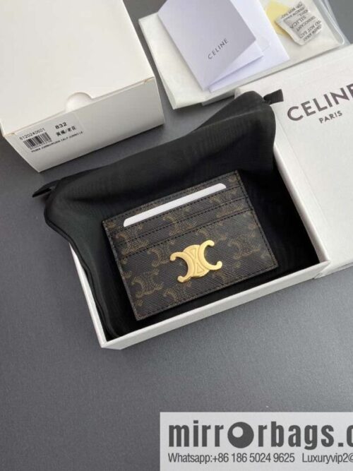 wsxc1718369563913_8-800x8003t2mf1v5vg0195387_20250709022221.jpg CELINE TRIOMPHE logo printed card holder 10L832CQH.04LU833