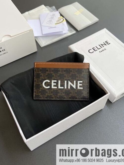 wsxc1720283550482_0-800x8002riztm2u1ty183892_20250708203115.jpg CELINE TRIOMPHE logo printed card holder 10B702CLY.04LU 702
