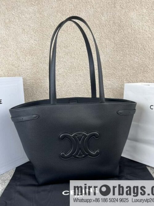 wsxc1720363733114_0-800x800cdtnehrwtw0183541_20250708202109.jpg CELINE CABAS ANAIS grain cattle leather (fabric) handbag 116853 black