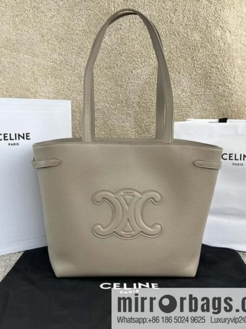 wsxc1720363964203_0-800x800xnbmye0445h181422_20250708191416.jpg CELINE CABAS ANAIS grained cow leather (fabric) handbag 116853 pebble