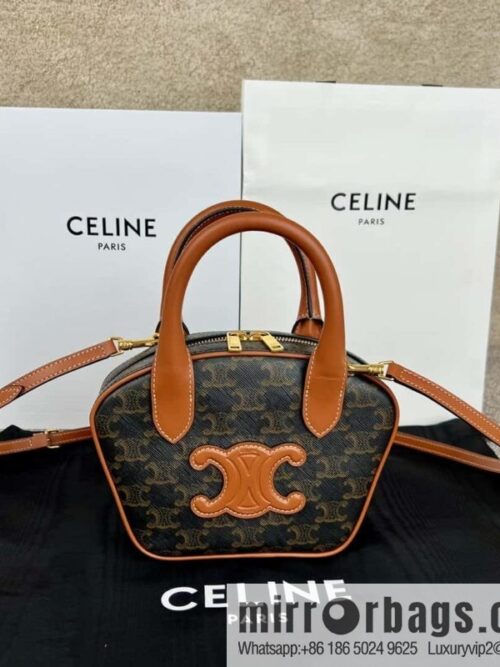 wsxc1724856353067_0-800x800vywwideepts169696_20250705203349.jpg CELINE Mini Arc de Triomphe Logo Printed Bowling Bag 110462