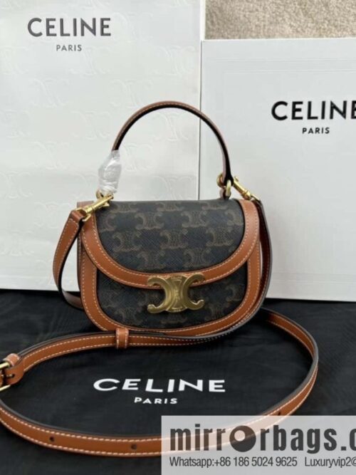 wsxc1724857917016_0-800x800vqbotd4izeg169591_20250705203048.jpg CELINE BESACE TRIOMPHE Mini Logo Printed Cow Leather Handbag 10K502