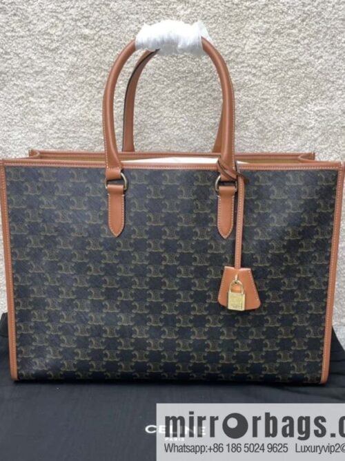 wsxc1724859998535_0-800x800nrv21xplvqf169387_20250705202502.jpg CELINE CABAS TRIOMPHE logo print and cow leather, horizontal mini handbag 197912