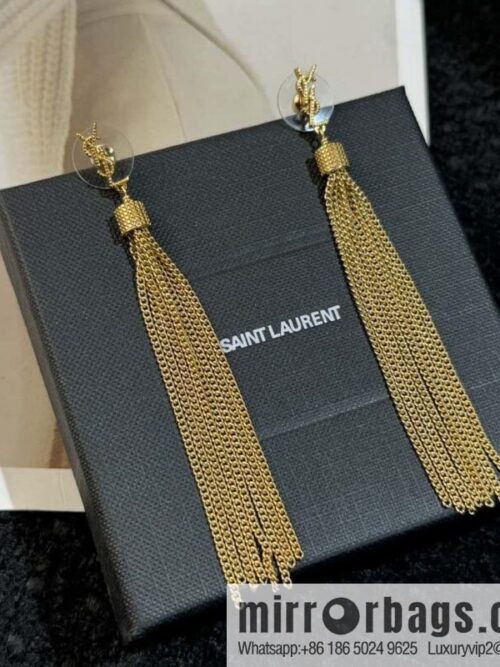wsxc1727100805053_3-800x8005wwsapfcdjw52399_20250630004222.jpg ❗️New ❗️ Saint Laurent YSL gold fringed stud earrings