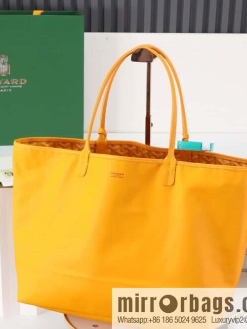 [Premium quality, original materials] Goyard reversible anjous double-sided tray extra large yellow tray bag