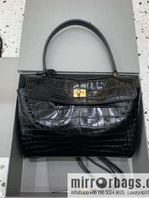 wsxc1741012733995_0-800x800soaa4atiy1v84147_20250701210106.jpg 🖤[Small crocodile black 】 𝐁𝐀𝐋𝐄𝐍𝐂𝐈𝐀𝐆𝐀 𝐑𝐎𝐃𝐄𝐎 𝐁𝐀𝐆 series handbag model number: 78972