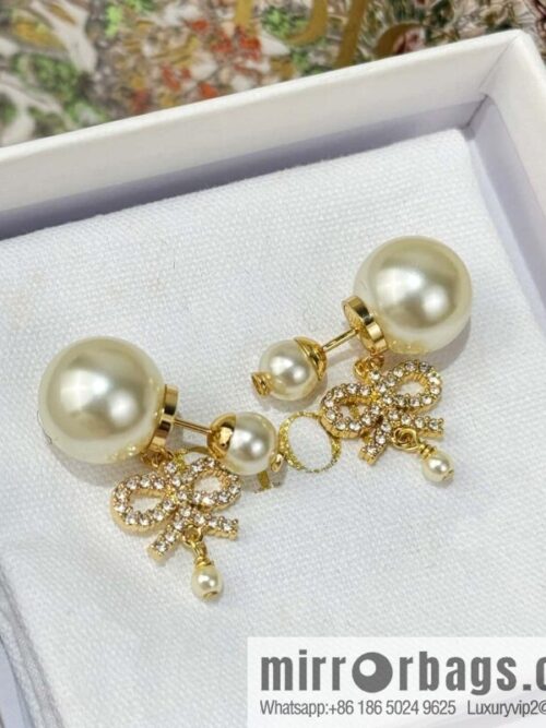 wsxc1751911611569_1-800x800btnr0i3qwjm174805_20250708144533.jpg ❗️New ❗️ ☀️ New ☑️ Dior Dior pearl bow full of diamond earrings ☀️